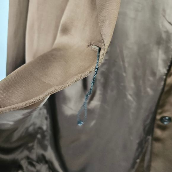 NWOT Zara Single Breasted Oversized Satin Blazer Jacket Sz M Brown NEW - Picture 5 of 13